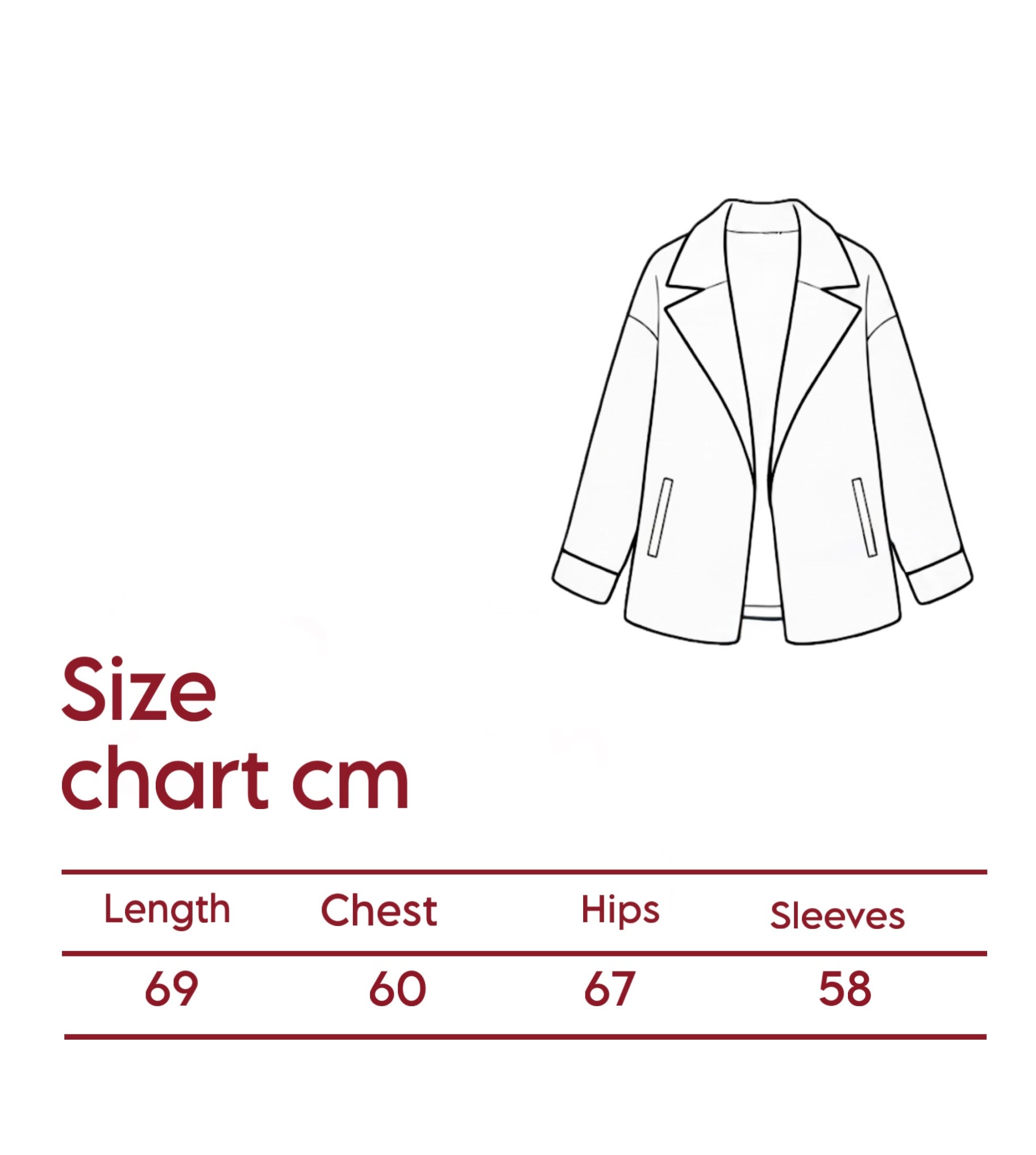 Fluffy jacket burgundy